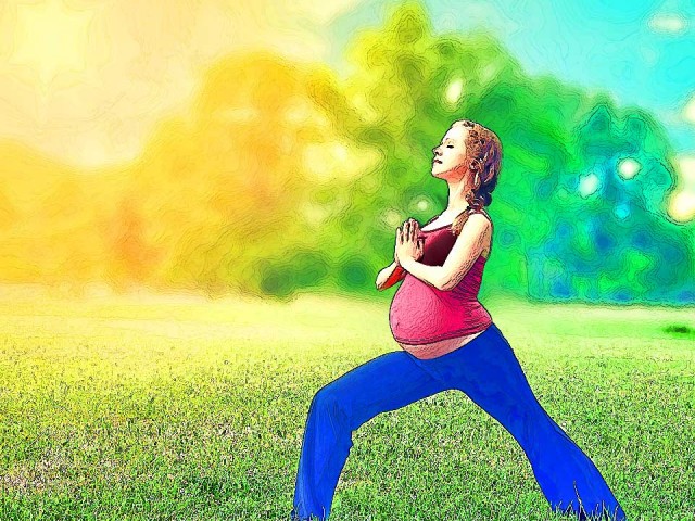 Pregnant Yoga in the Park