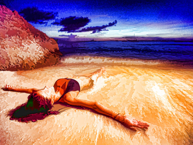 Lying on Beach