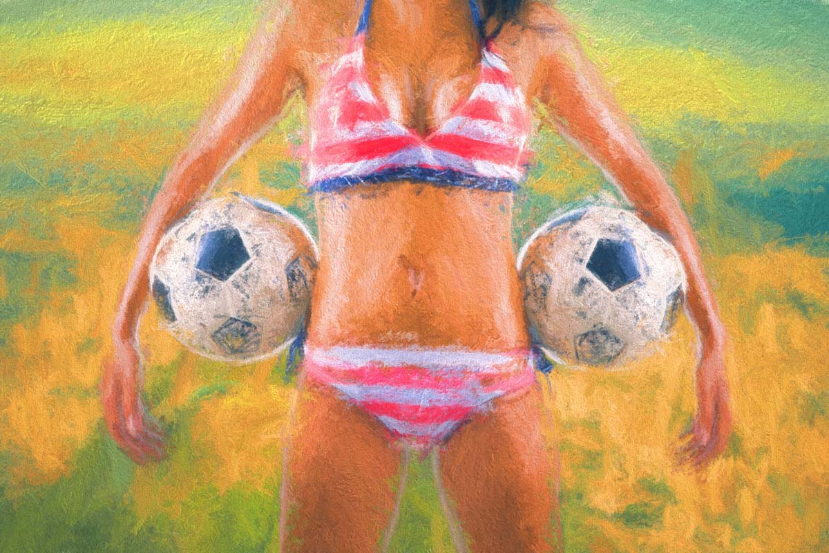 Soccer Fan - Holding Soccer Balls