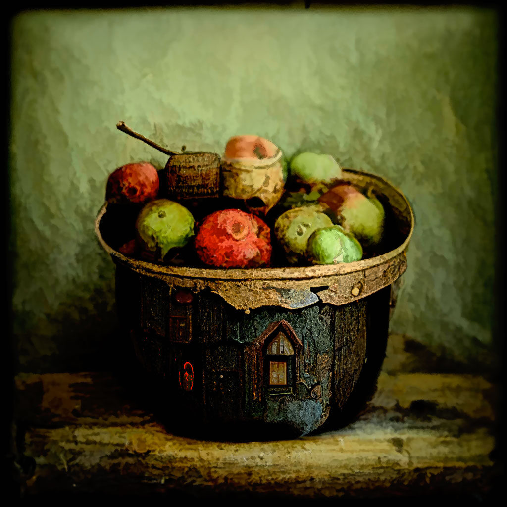 basket of apples indoors