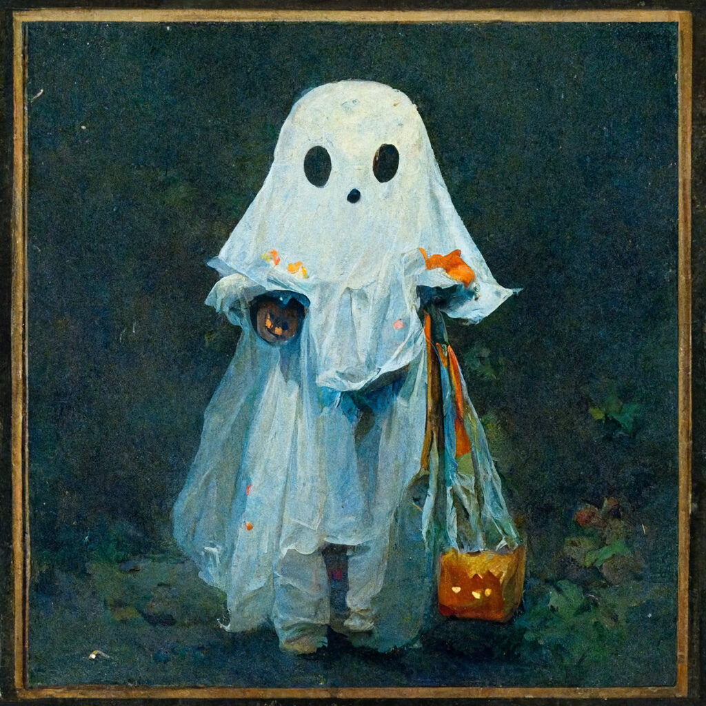 ghost on halloween