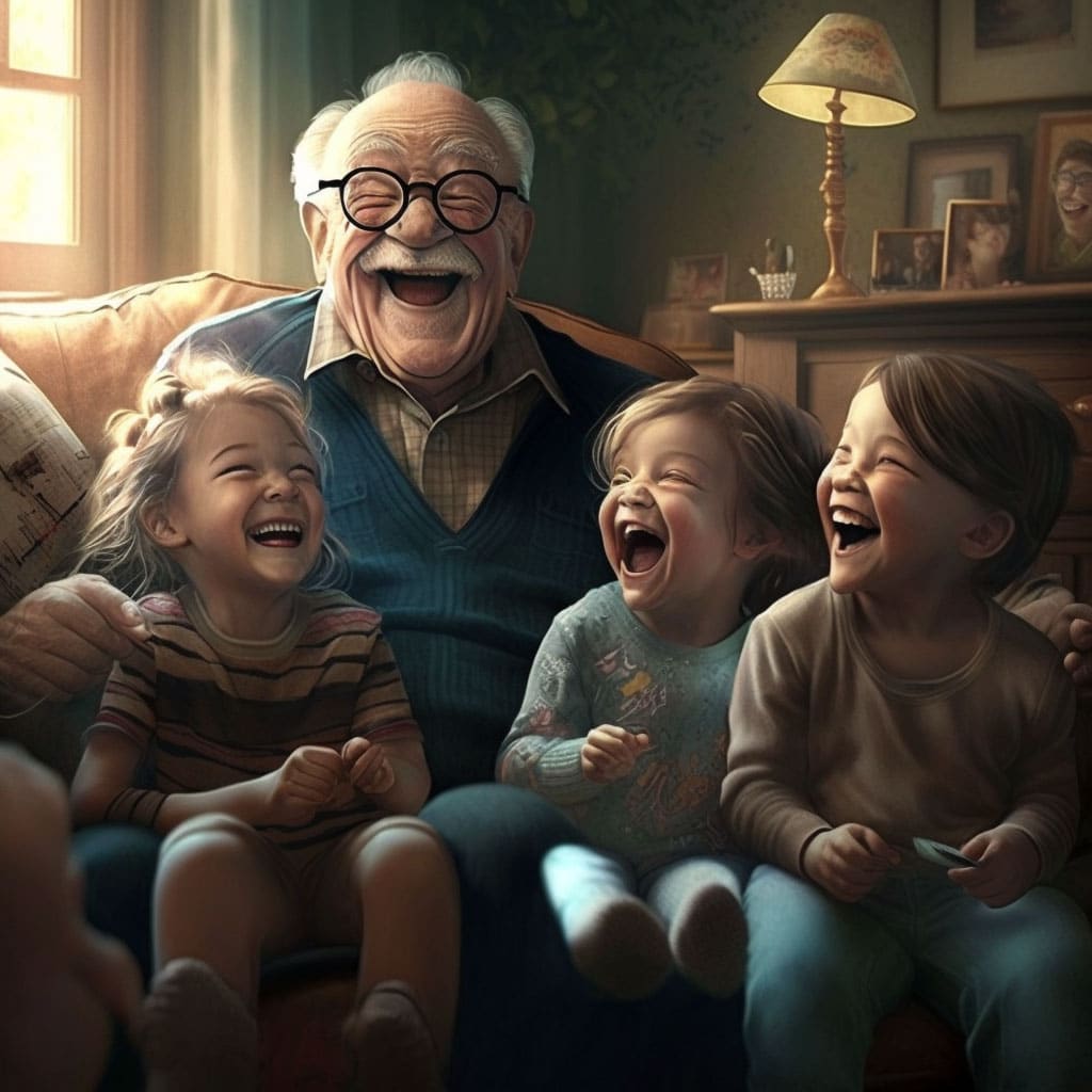 Laughing with Grandpa